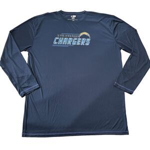 San Diego Chargers Long Sleeve NFL Team Apparel Shirt Mens Sz 2XLT‎ TX3 Cool
